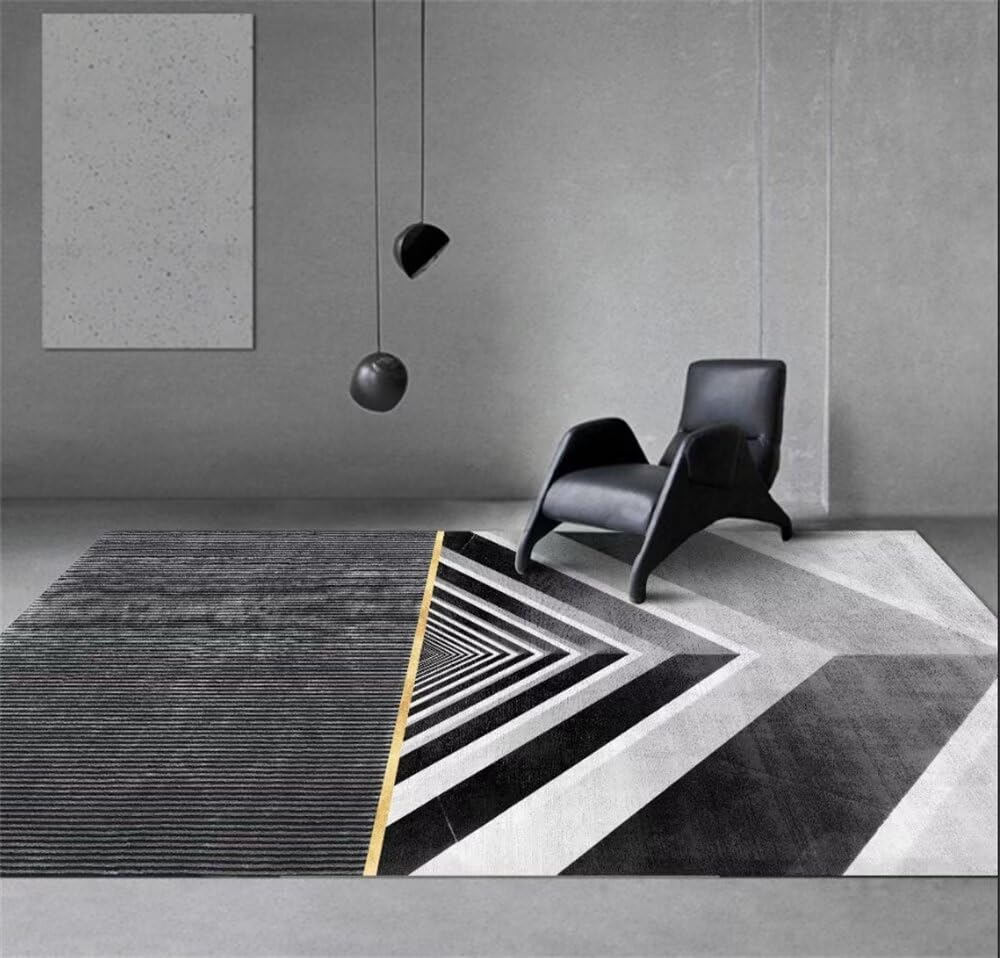 Tapis ado gris 50x70 cm style géométrique pour sublimer la déco de chambre