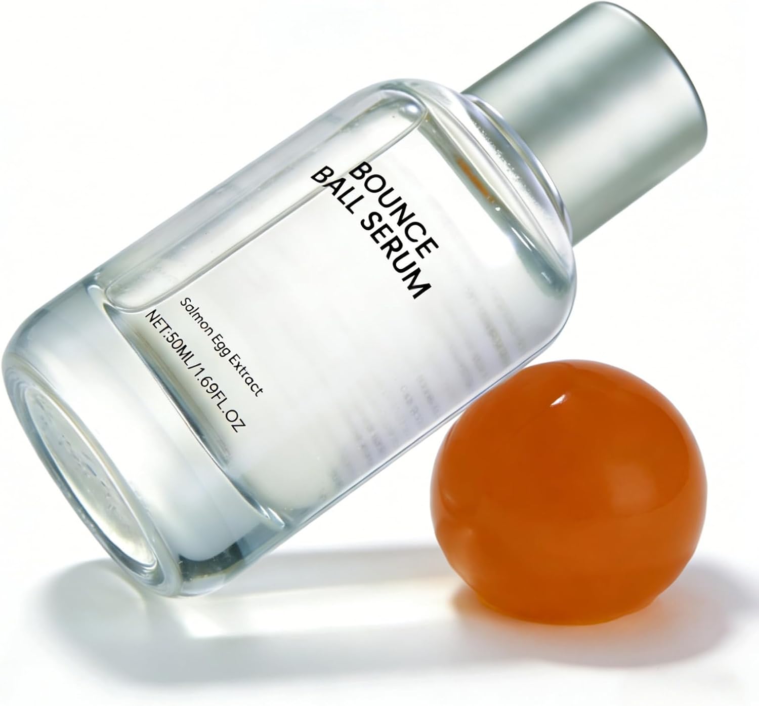 Salmon PDRN Bounce Ball Serum for Glass Skin, Korean Serum Face, Hydrating Anti Aging Serum, Collagen Serum Korean Skin Care, Lightweight Korean Glass Skin Serum for Face & Damaged Skin Repair