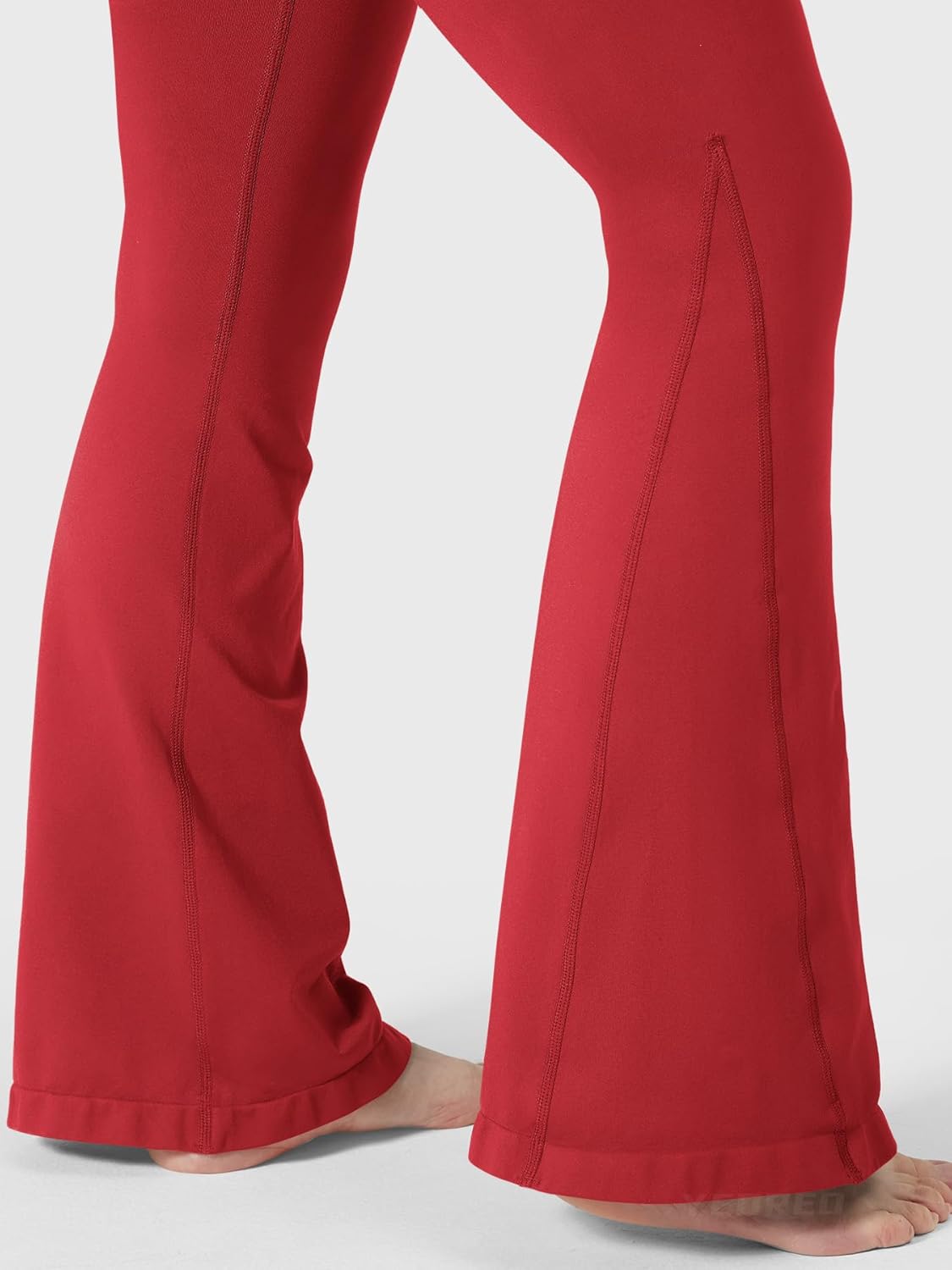 YEOREO Workout Mini Flare Leggings for Women Hidden Scrunch High Waisted Seamless Gym Leggings Brinklie 30" Yoga Pants - Image 5