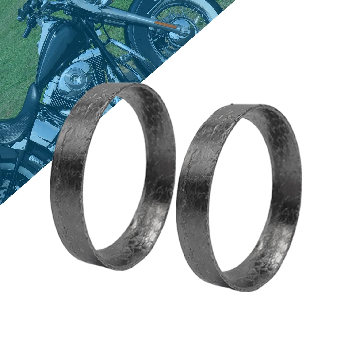 Sportster Rocker Box Gaskets Exhaust Flange Gasket & Install Kit For Harley Sportster, Big Twin, Dyna, Softail 1984-2022 Harley Davidson Exhaust Seal - Foto 3