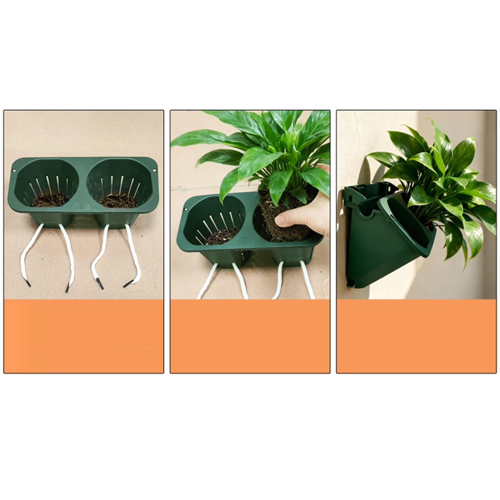 Pot de fleurs mural auto-arrosage vertical pour