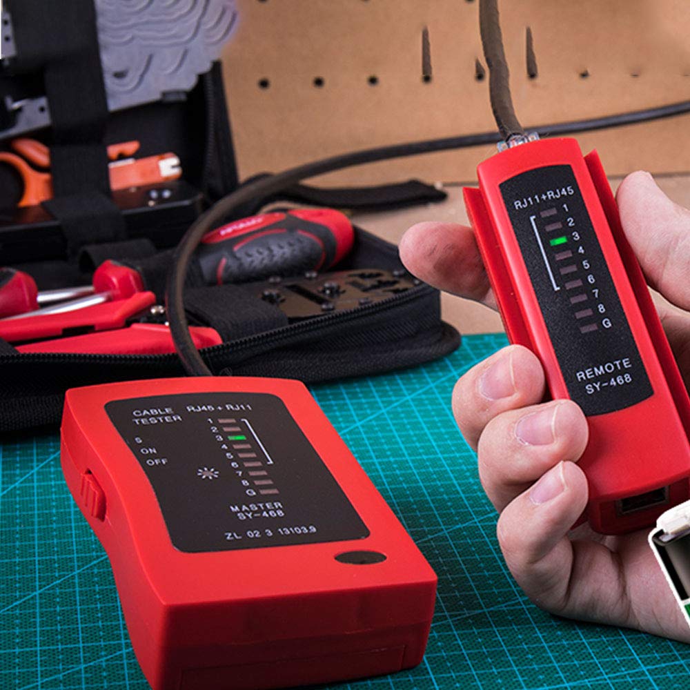Ethernet Netzwerk Tool Kit LAN RJ11 RJ45 Cat5e TV Kabel Tester Crimp Stripper Werkzeug Set