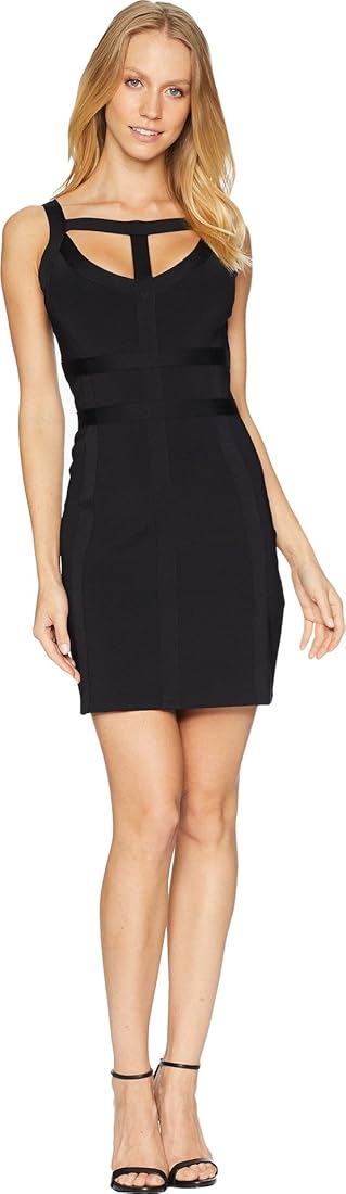 Buy bebe Women's Bodycon Bandage Dress, Black, Large at Amazon.in