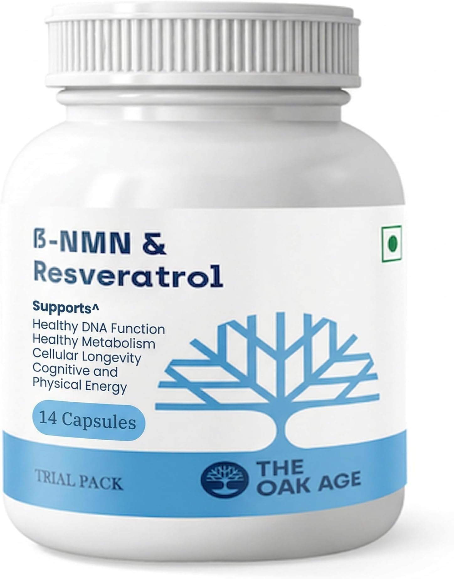 Premium NMN + Resveratrol – Trial/Travel Pack (7 Servings, 7 Capsules)