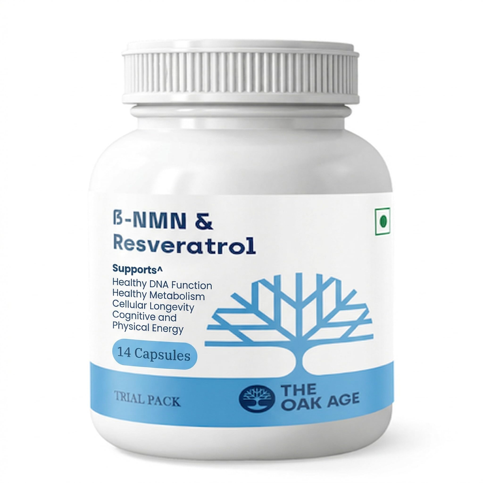 Premium NMN + Resveratrol – Trial/Travel Pack (7 Servings, 7 Capsules)