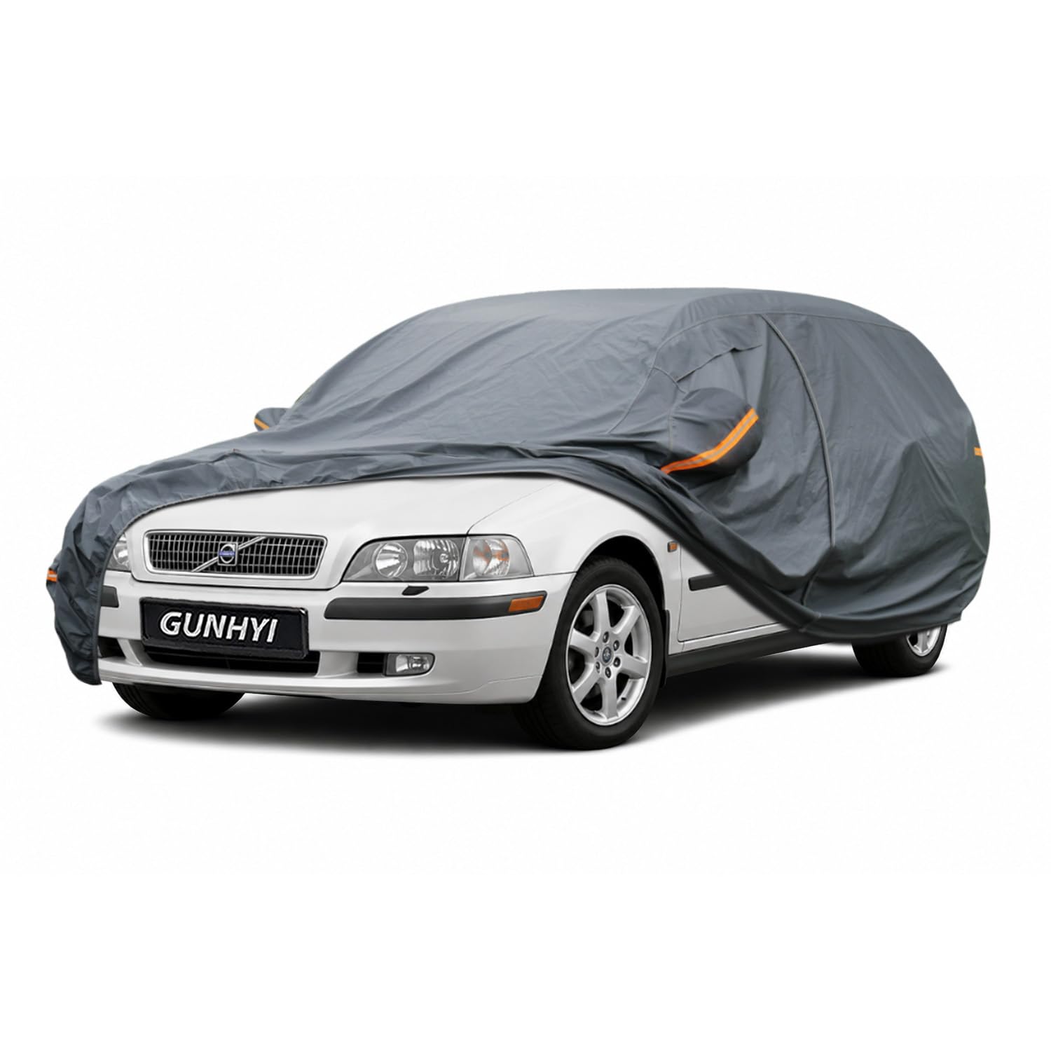 GUNHYI Premium Car Cover Custom Fit Volvo V40(1995–2004), 16 Layers Heavy Duty Car Cover Waterproof All Weather with Zipper Door for Sun Rain Snow Dust Uv Protection
