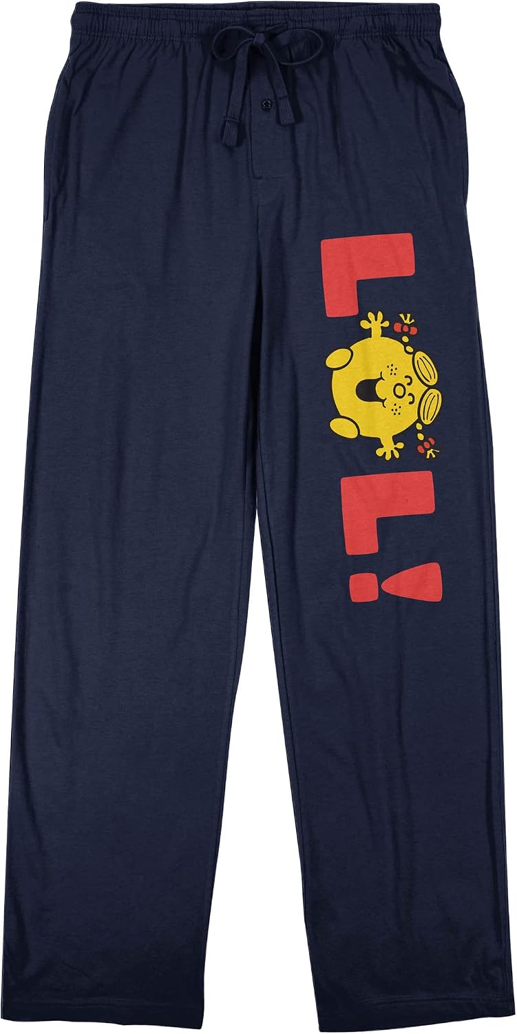 Mr. Men and Little Miss Classic LOL Men's Navy Sleep Pajama Pants