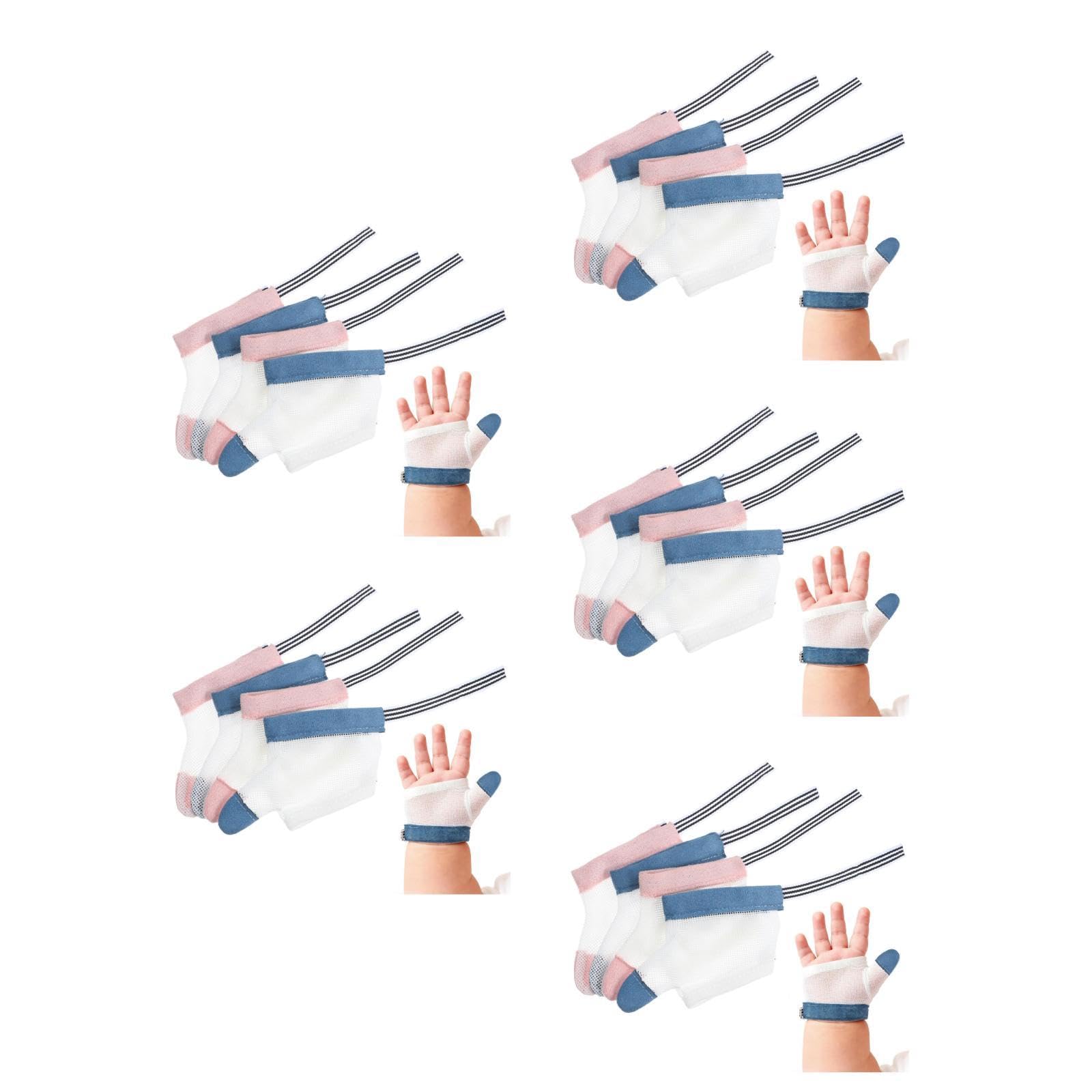 TOYANDONA 5er-sets Baby-handschuhe Zum Stoppen Des Saugens Und Kratzens Baby-handschuhe Zum Fingerlutschen Tragbar Für Säuglinge Und Kleinkinder 2 Paar X 5