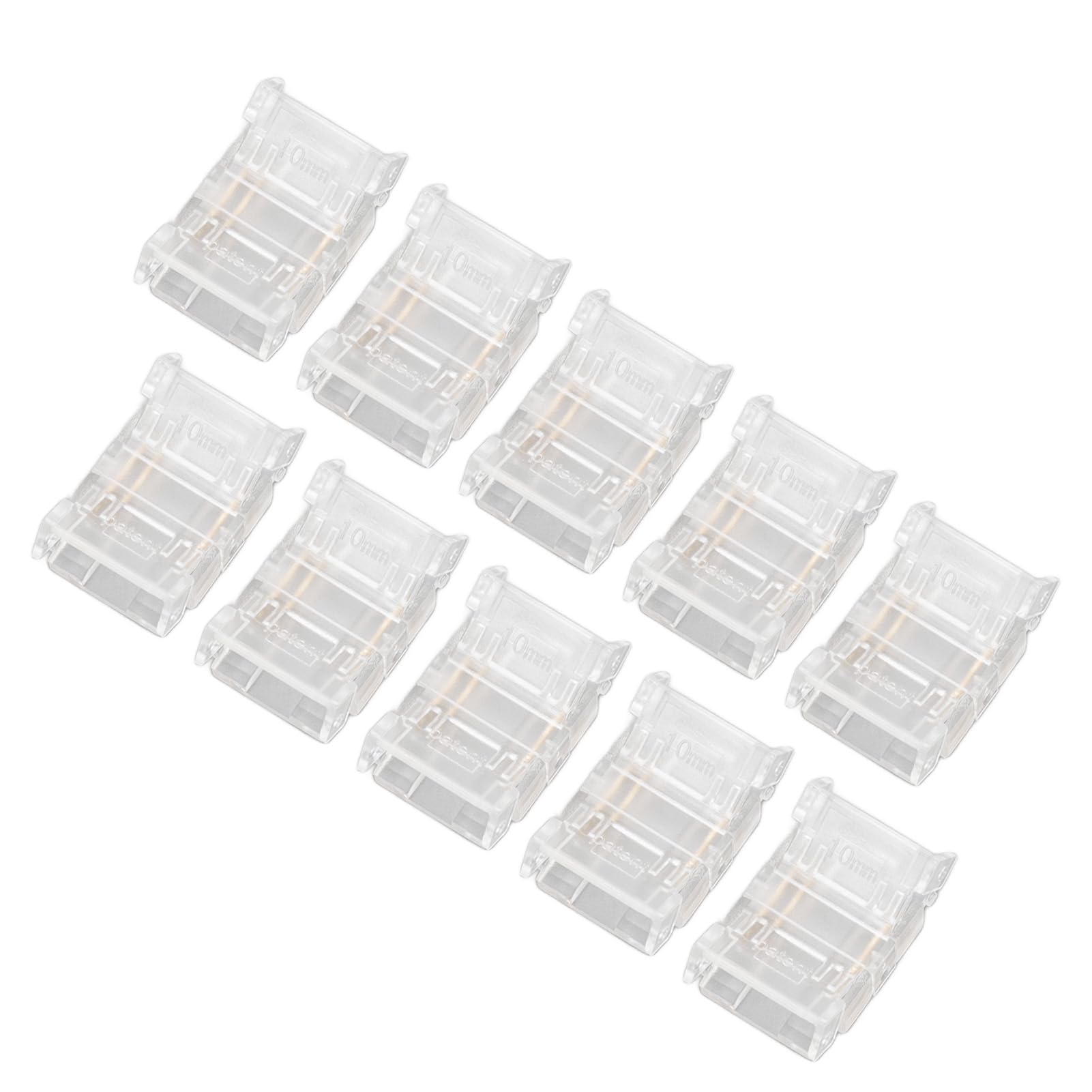 Złącze do Taśmy LED 10mm, Złącza do Taśmy LED COB Taśma do Taśmy Szybkie Połączenie Bez Przerw Złącza LED Bez Lutowania 10 szt. 3Pin 10mm do Złączy