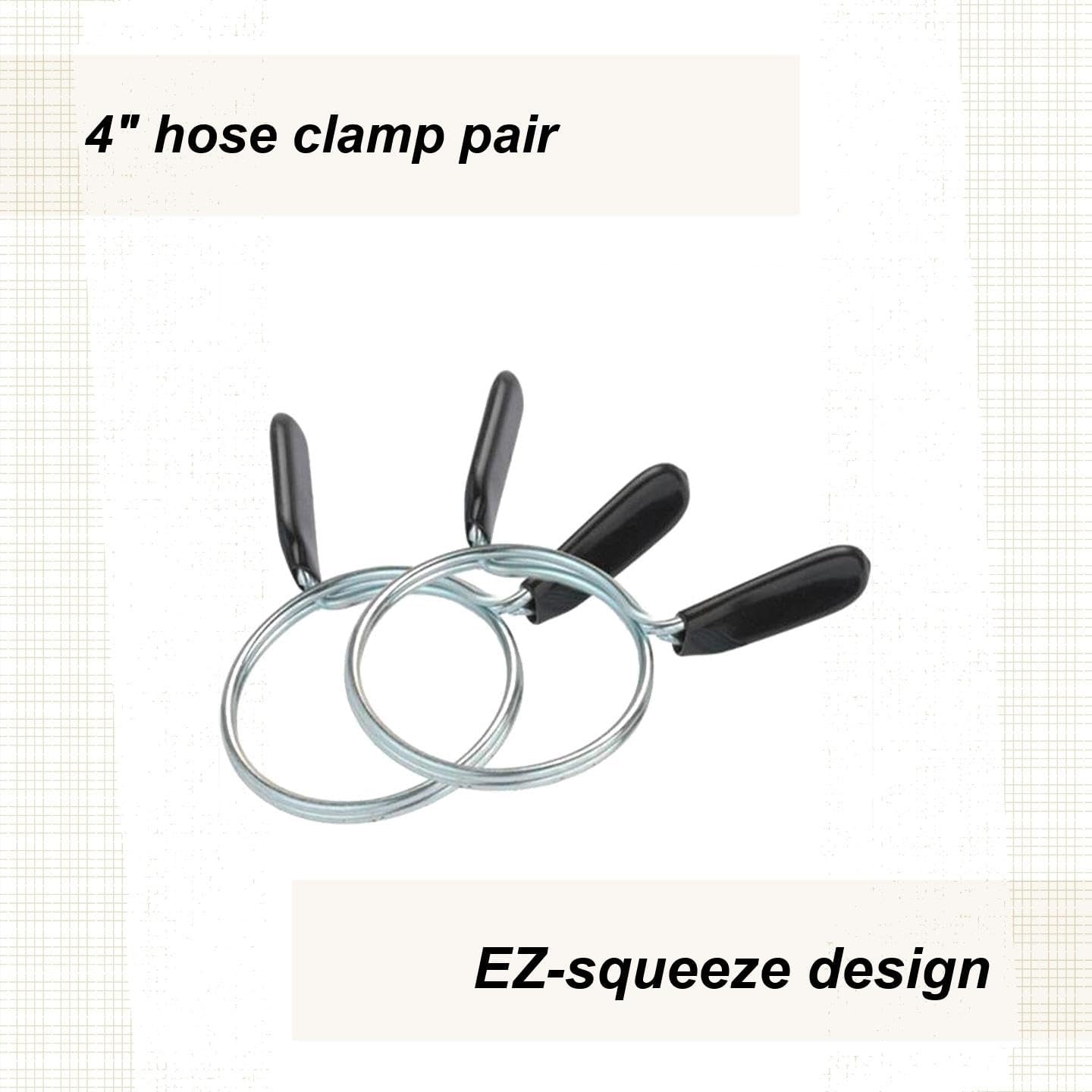 Woodriver 2-Piece Single-Loop 4" Ez-Squeeze Hose Clamps
