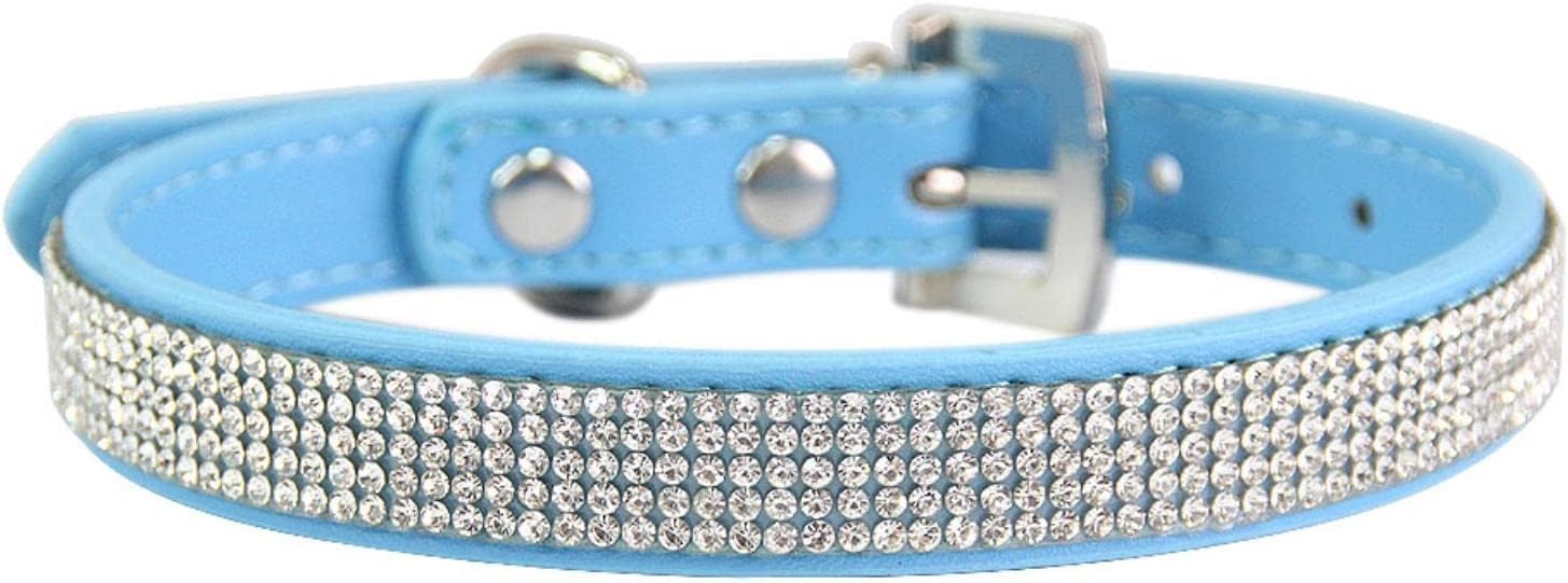 Collier personnalisé pour chien avec strass et boucle en métal réglable