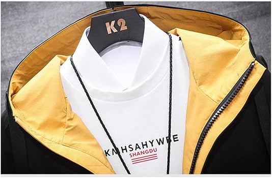 Men's Spring Long Bomber Jacket Streetwear Windbreaker Black Japan