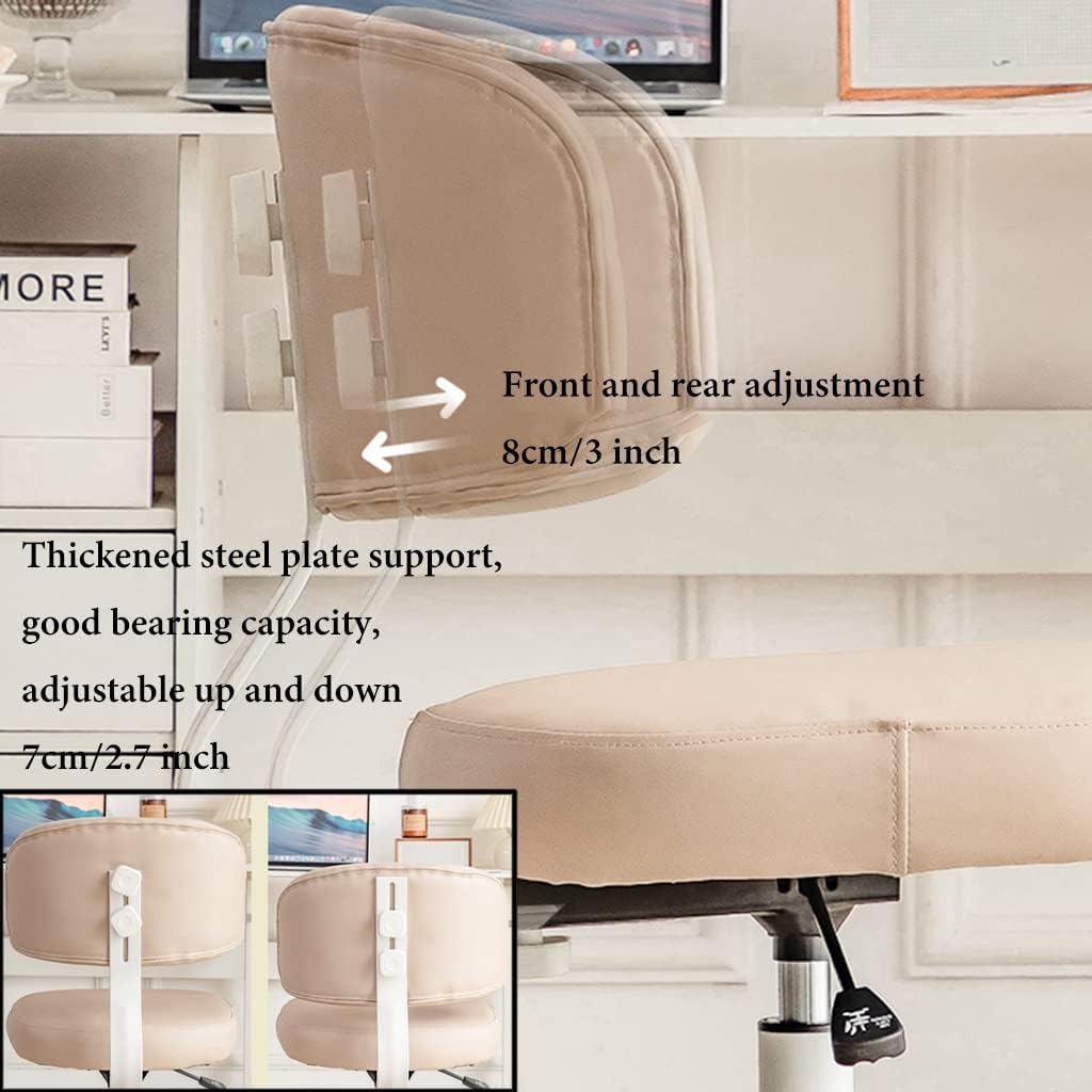 GIZNXBA Kids Task Chair Kids Desk Chair, Armless Ergonomic Study Chair for Boys Girls Computer Chair with Adjustable Height Swivel Rolling Desk Chair for Teens (Color : /Gray)