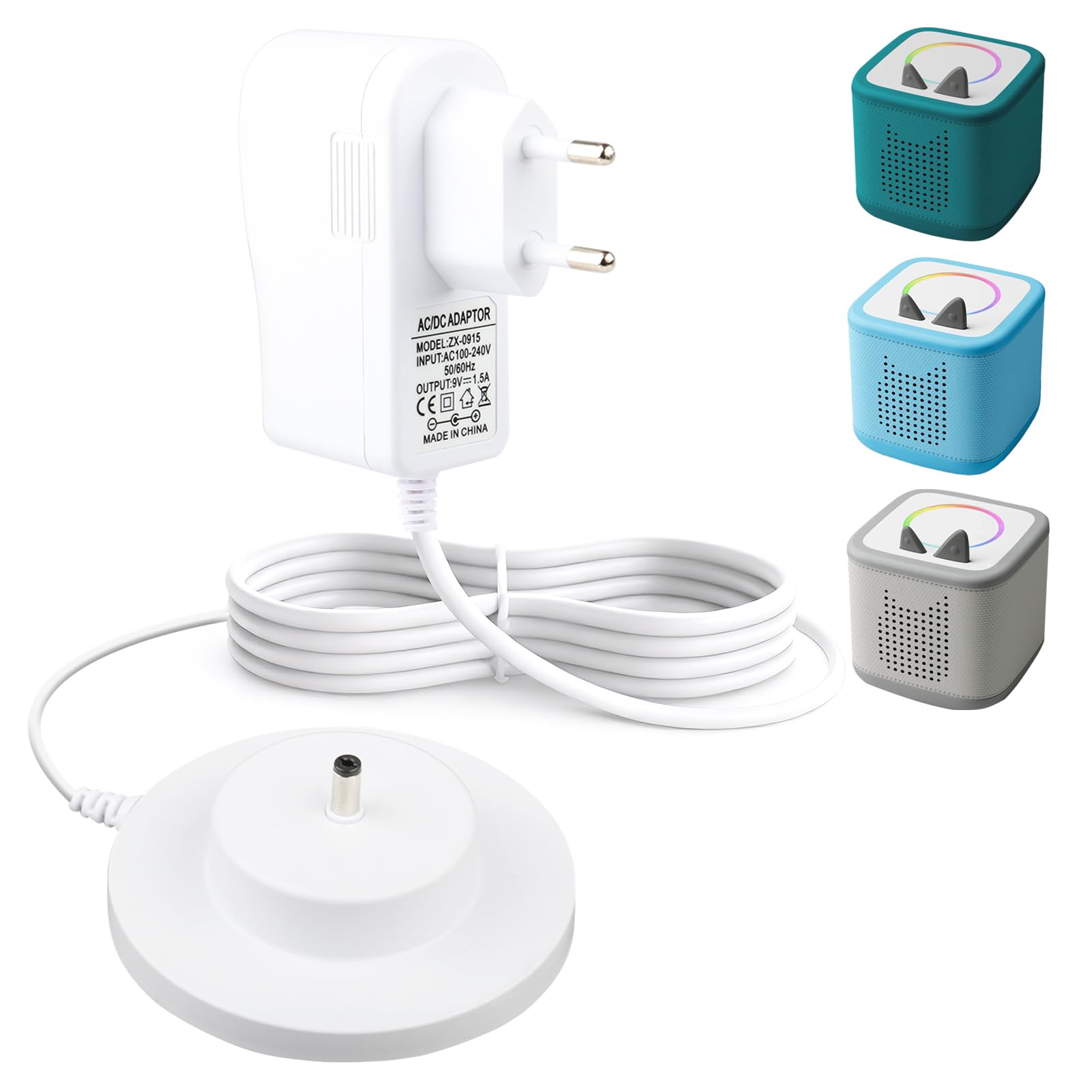 9V Chargeur pour Toniebox, 1.8M Câble d'alimentation Compatible avec Tonie Box, Remplaçant Station de Charge Remplacer Adaptateur Compatible avec Le Lecteur Audio Tonie Box DC 5,5mm*2,5mm