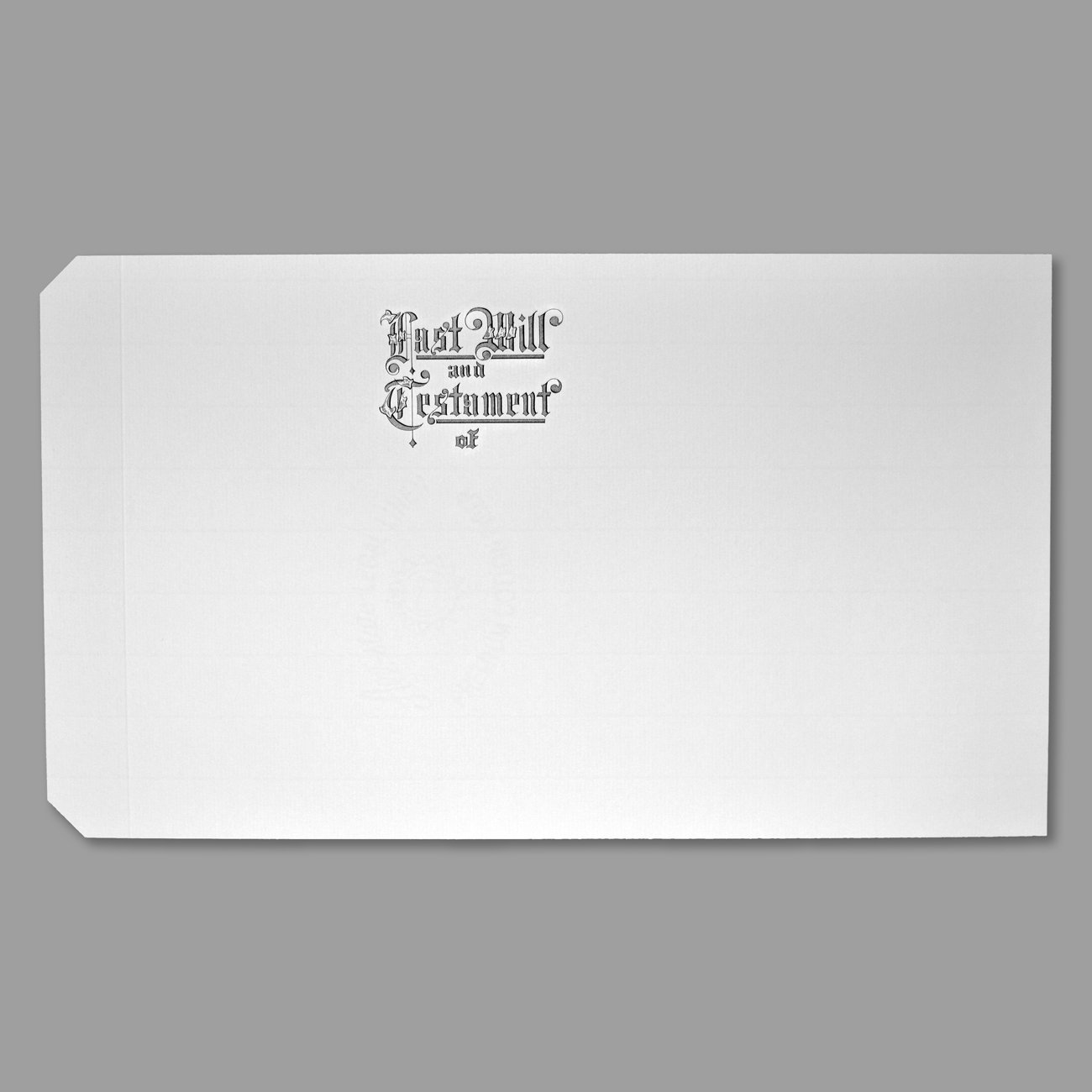 ALL-STATE LEGAL Will Cover, Legal Size, Engraved with Last Will and Testament of, 25% Cotton Natural Laid Linen 36 lb. Paper, 50 per Package