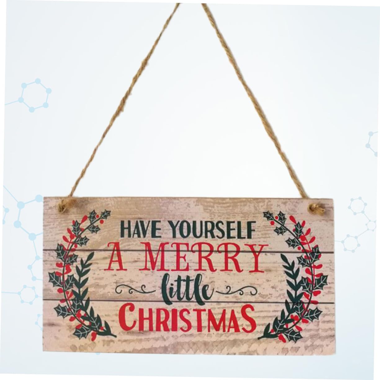 Adorno Colgante Navideño De Madera 20x10x0,5 Cm Decoración Navideña Para Puertas Rústico Para Hogar Fiestas Decoración Para Colgar