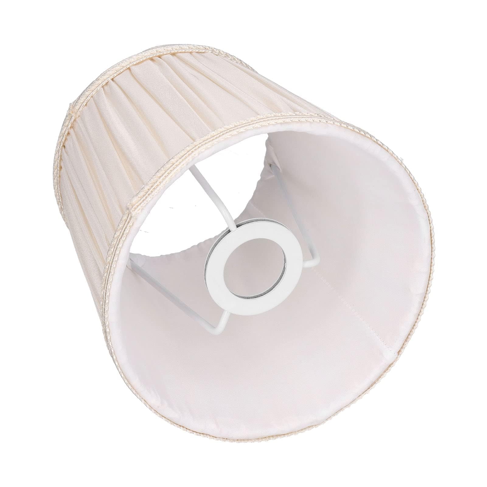 Kleine Lampenschirme Aufstecken, E14 Beige Lampenschirm Klein Vintage Clip Hängende Stoff Lampenschirm Dekoration Lampenschirm Ersatz Für Wandleuchte, Stehlampe,Kronleuchter Lampenaustausch Beleuchtung