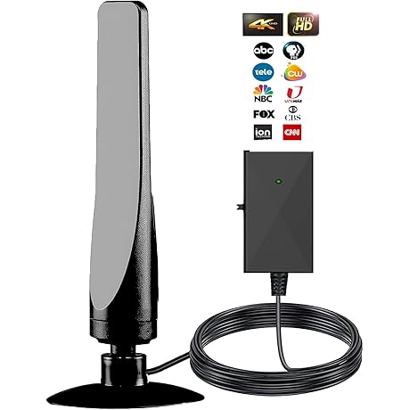 950+ Miles HDTV Antenna 4K Digital Indoor TV Antenna with 14FT Coax Cable [2024 Model]