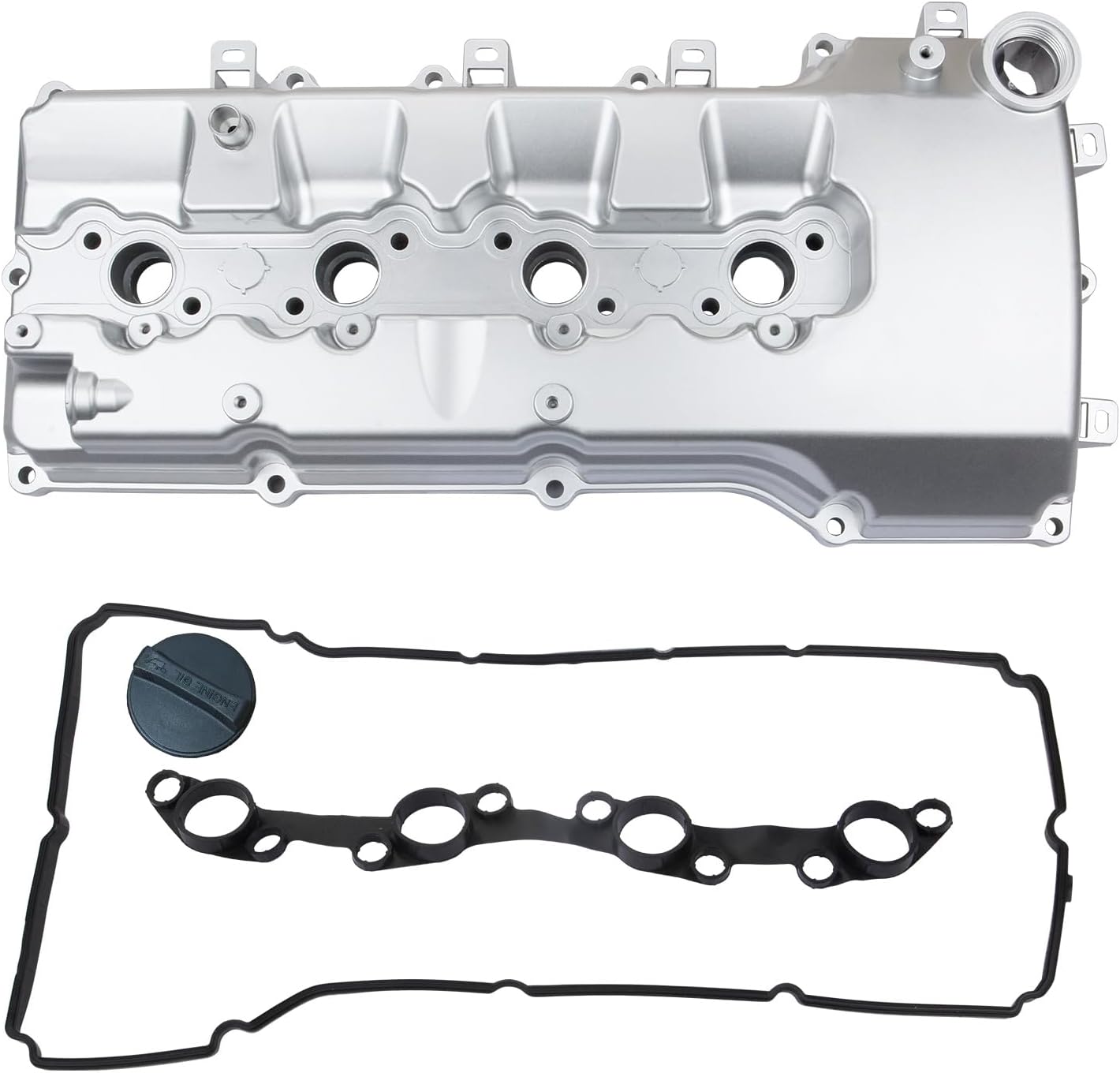 Engine Aluminum Valve Cover Compatible with 2005 2006 2007 2008 2009 2010 2011 2012 2013 2014 2015 Toyota Tacoma 4Runner 2.7L