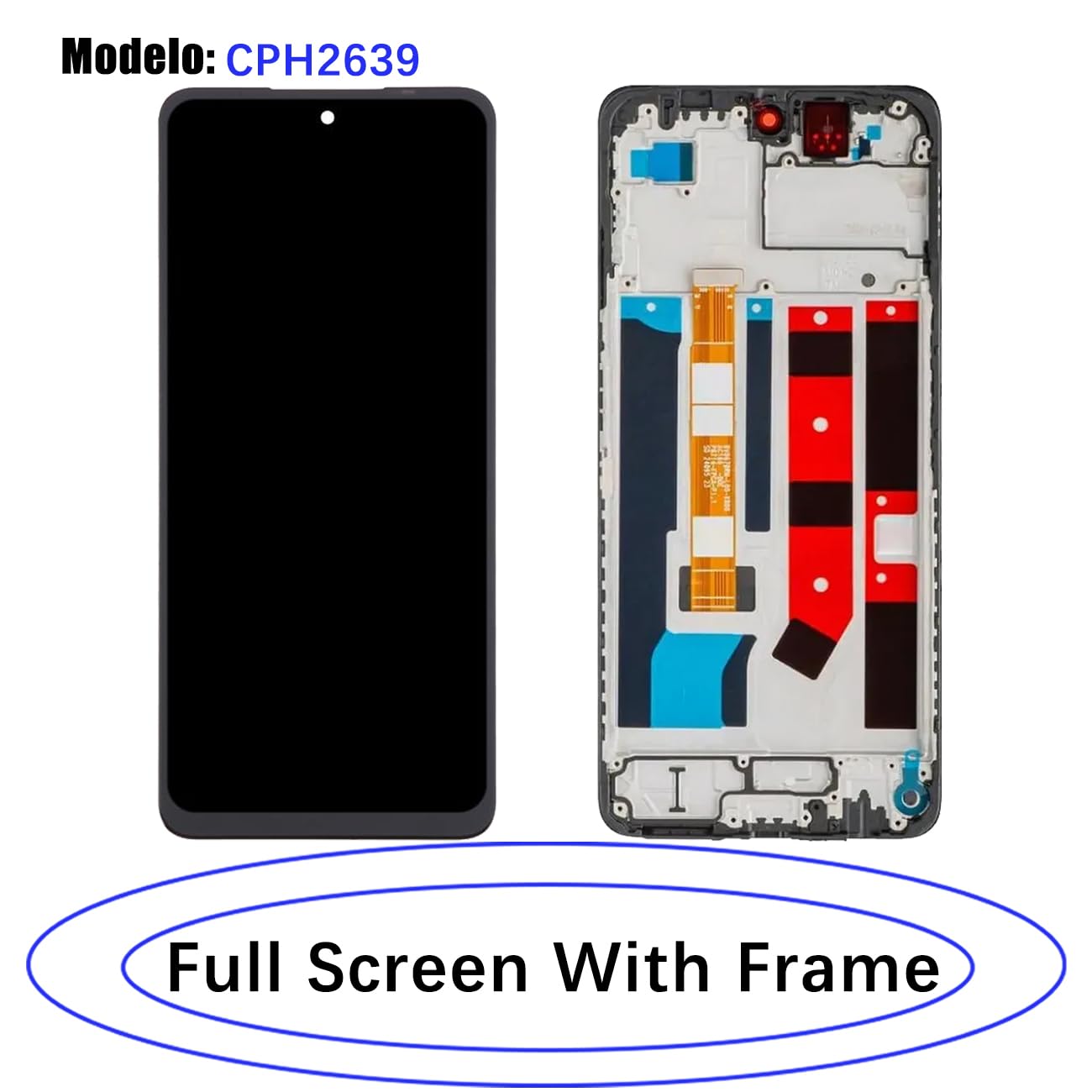 Schermo LCD per Oppo A80 5G CPH2639 Kit di Ricambio Display Schermo Assembly di Riparazione (Nero con Telaio)