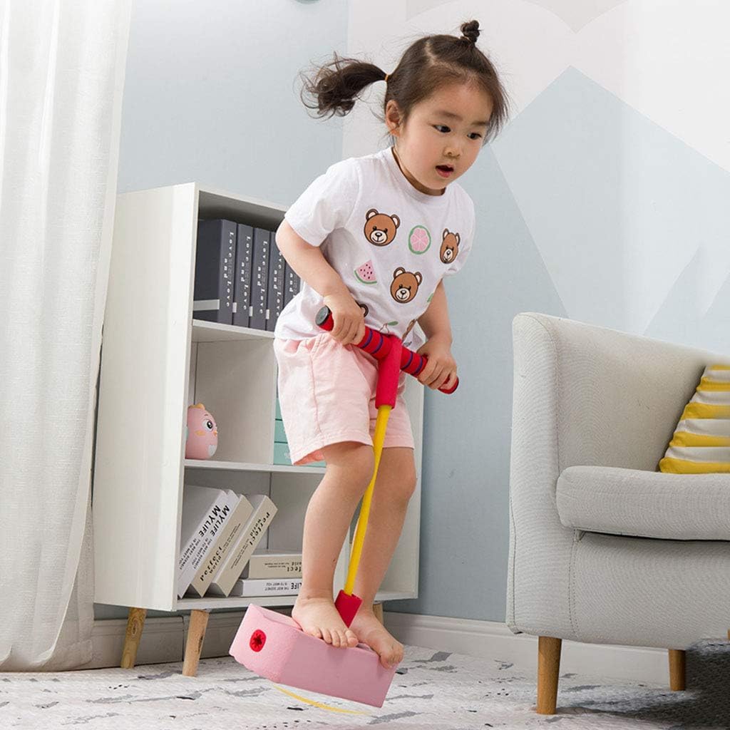 HENIJ® Pogo Jumper for Kids, Toddler Training Pogo Sticks with Squeaky Sounds, Bouncy Toy for Boys and Girls, Pack of 1 (Pink) 4