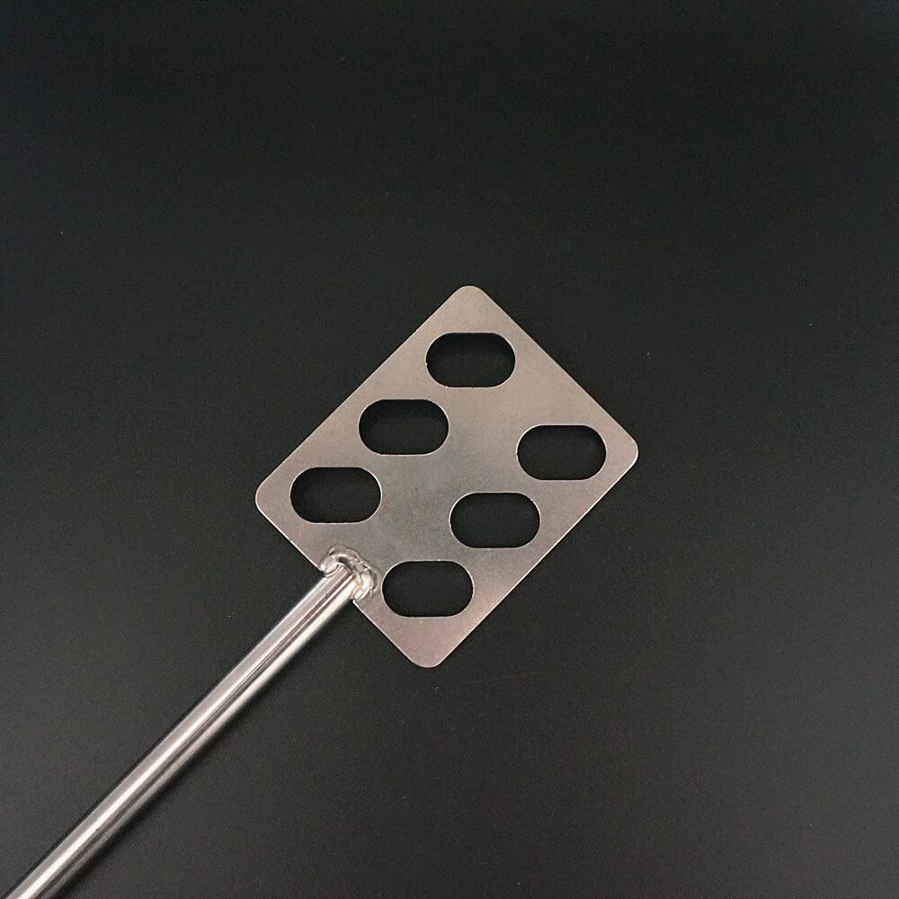 Varilla agitadora superior, Paleta de acero inoxidable cuadrada for laboratorio, 1 unidad, ancho de hoja: 40 mm, 50 mm, 60 mm, 80 mm, con varilla for agitador.(80x8x350mm)