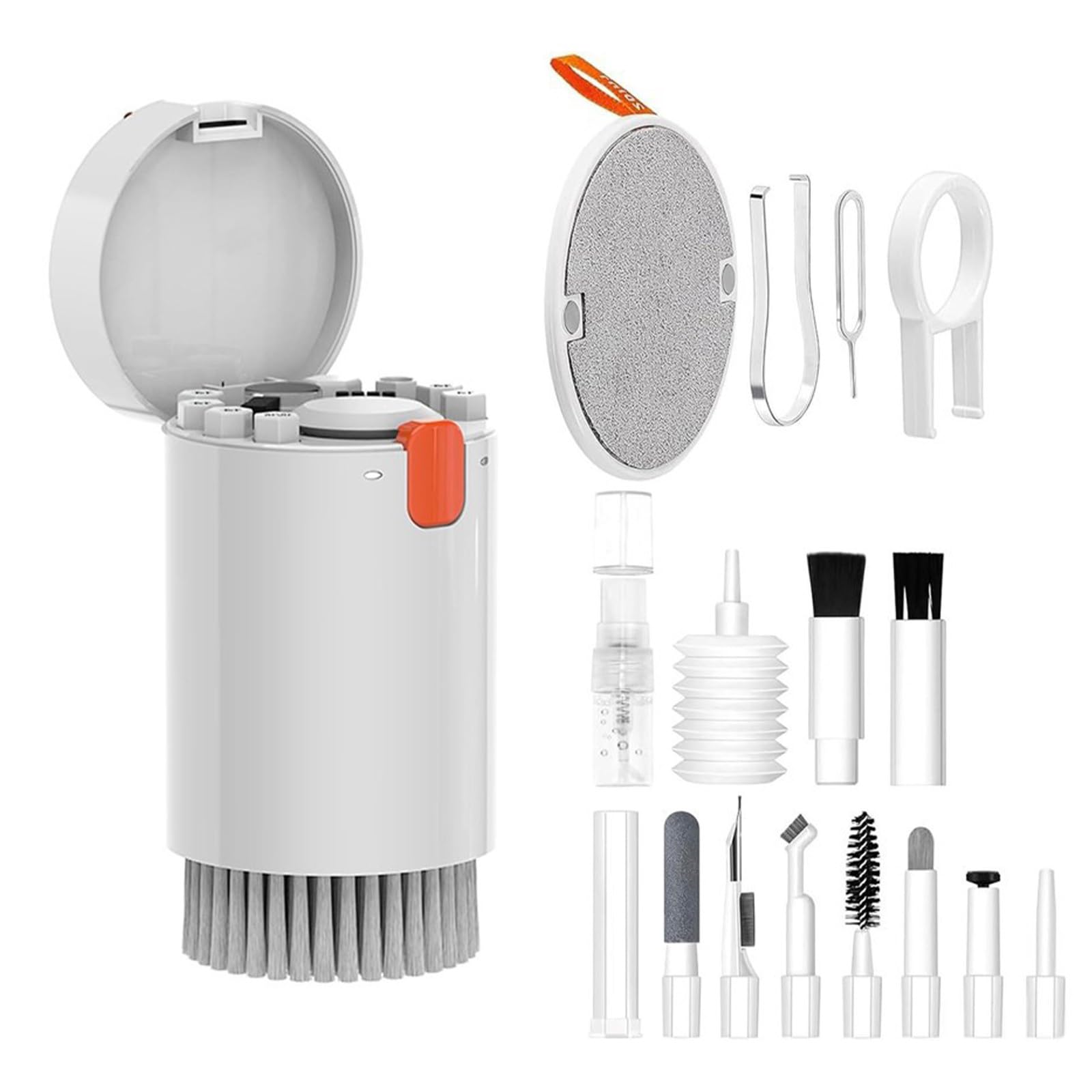 Kit de cepillos limpiadores para teclados de computadora 21 en 1, bolígrafo Limpiador para Auriculares, Almohadilla para Auriculares, Herramientas de Limpieza para teléfonos, Limpiador de Teclas