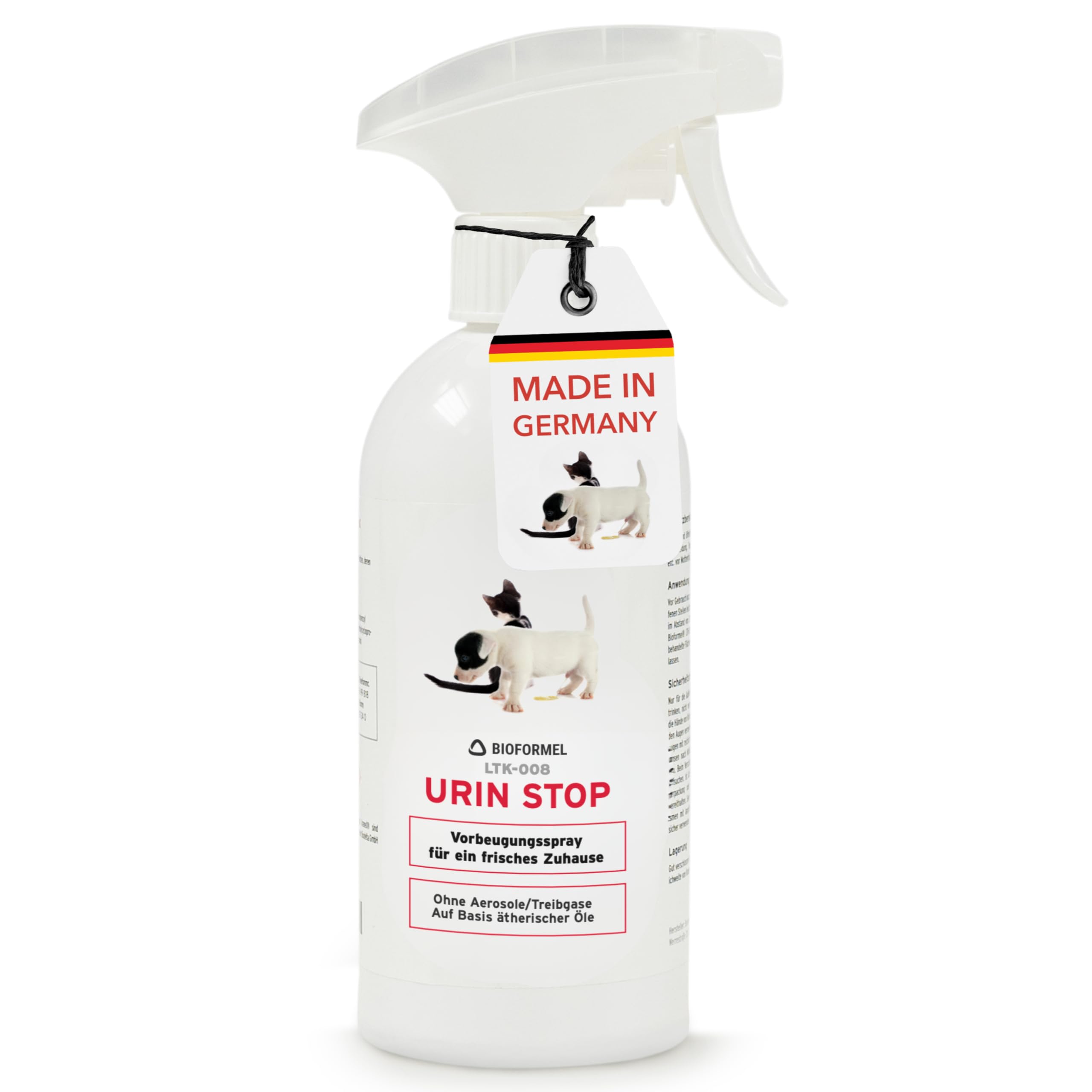 BIODELTA URIN-STOP 500ml - Katzen Hunde Abwehrspray gegen Urinieren - Anti-Markierungs Spray für Katzen Hunde mit Sofortwirkung - alle Oberflächen - Schutz vor Markierung - Pet Urine Stop Spray