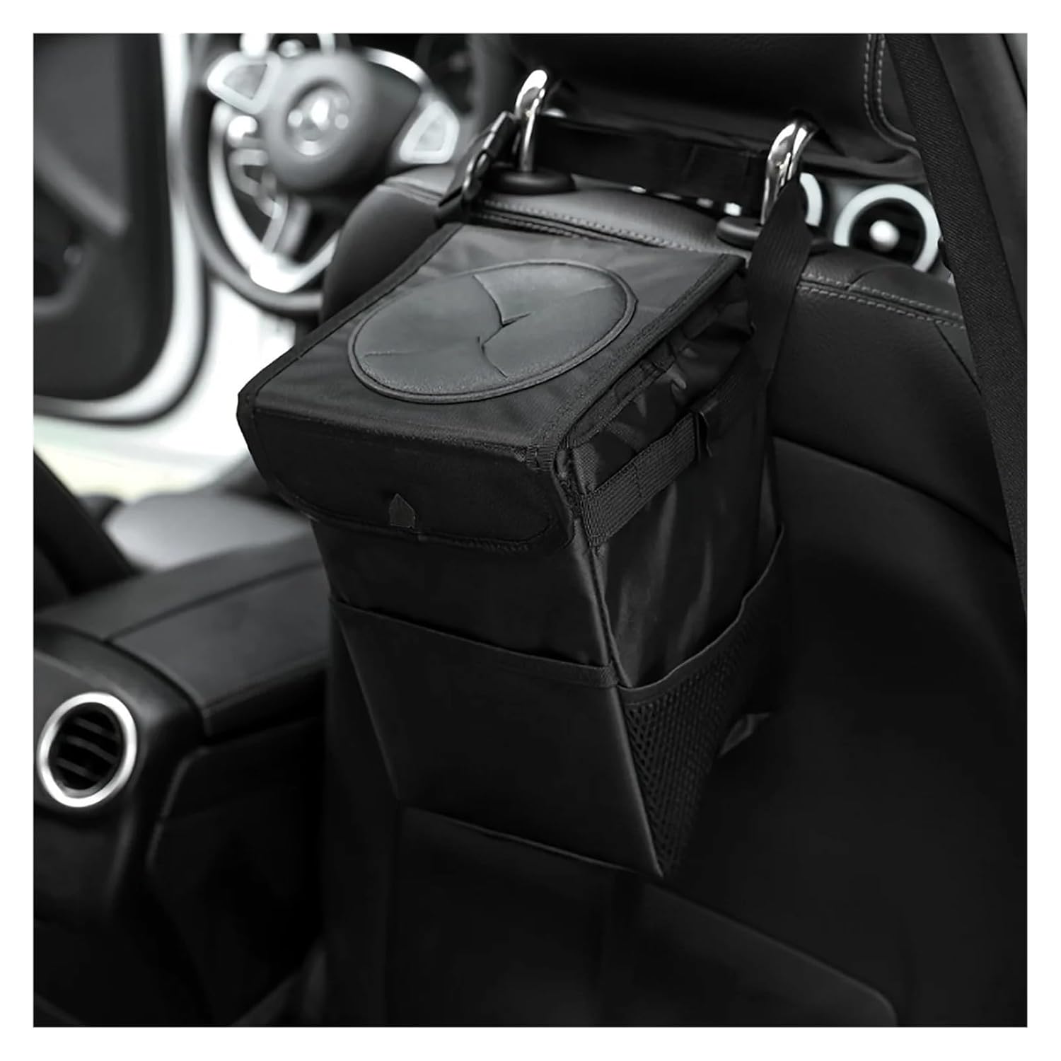 Car Trash Can with Lid Car Folding Storage Box Car Garbage Can Car Fit for Seat Storage