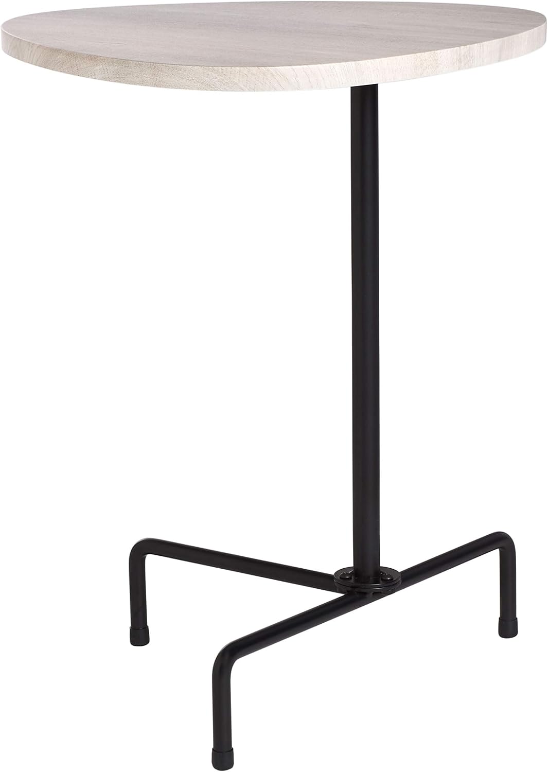 Safavieh Home Berlin Light Grey Oak and Black Tripod Side Table