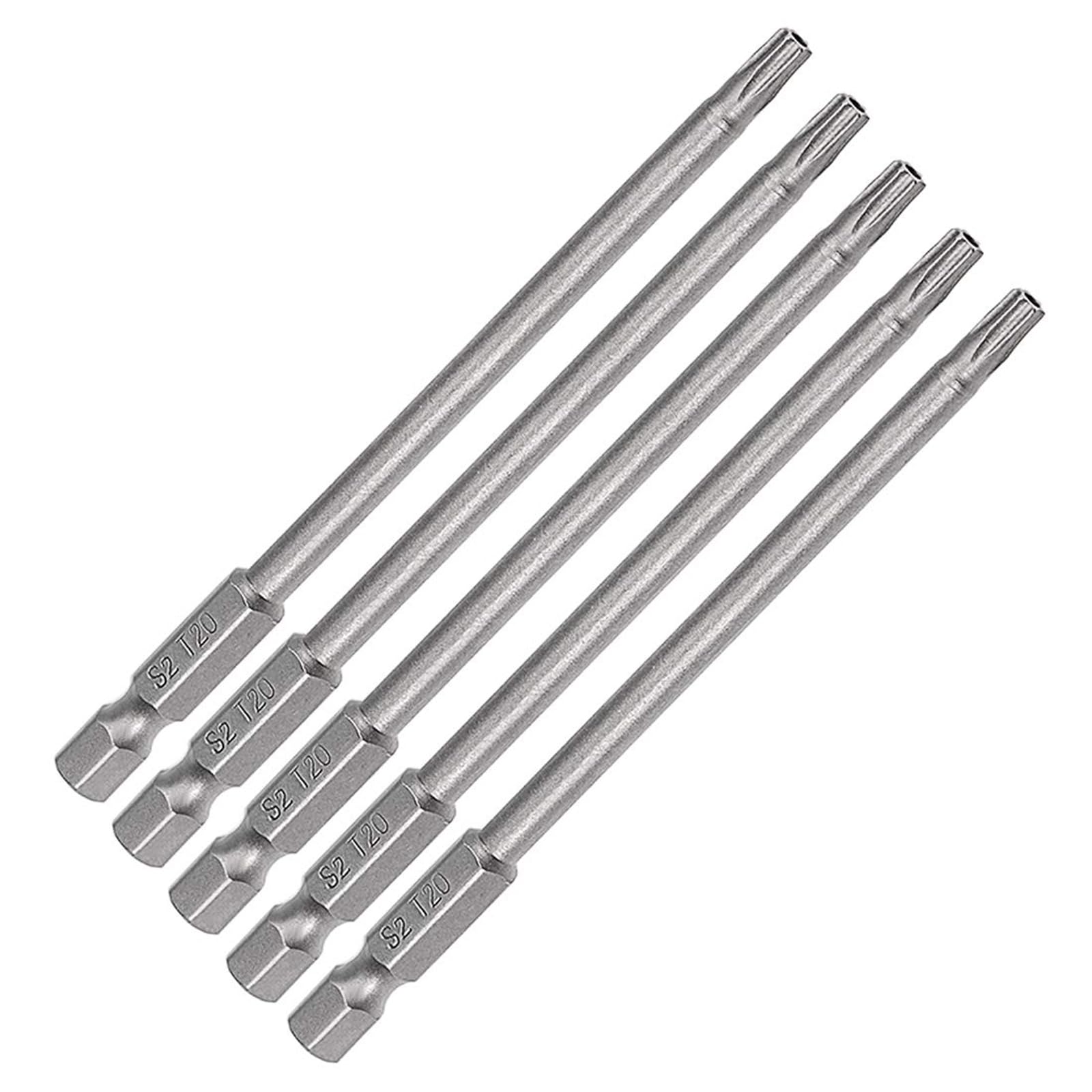 MACHSWON 5 Pcs 1/4" Hex Shank T20 Magnetic Security Torx Screwdriver Bits 100mm Length โ image 1