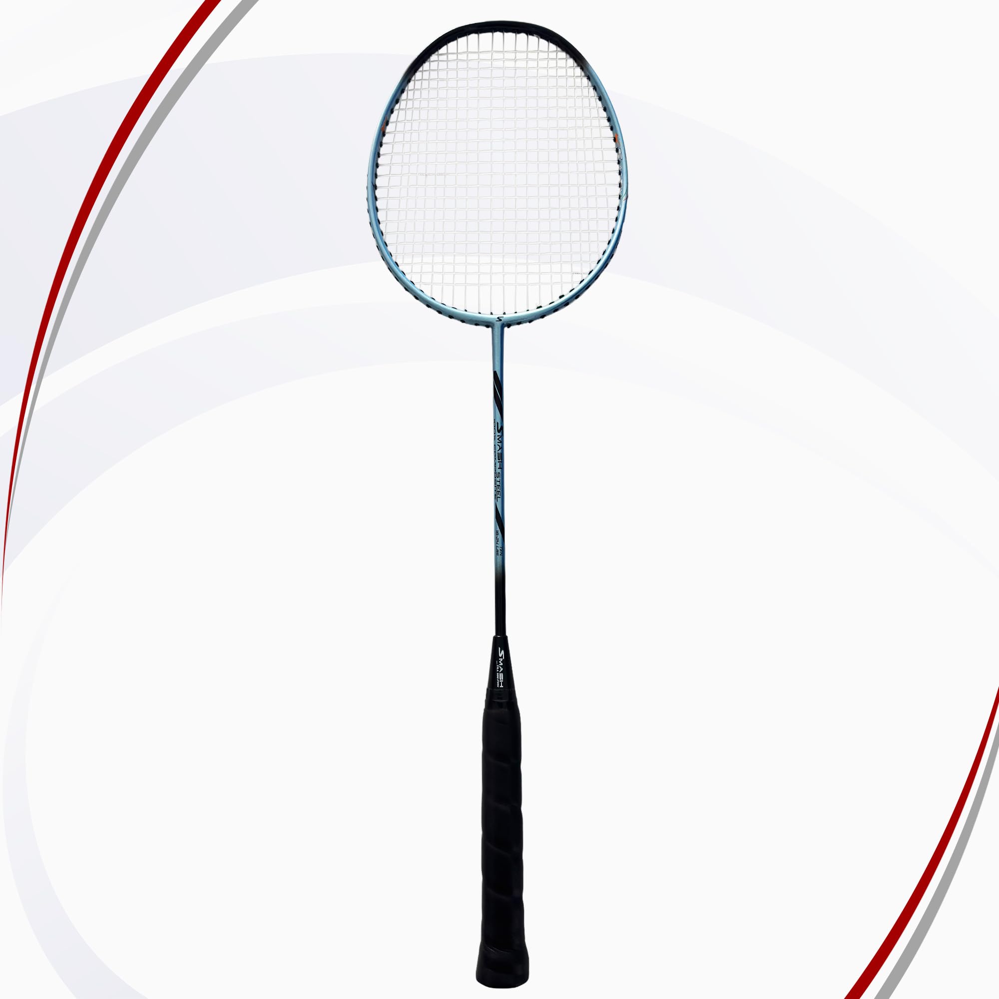 Smash Steel Composite|Professional Badminton Racket|Lightweight Frame|Sky & Brown Colour Availabble (Sky)-image-24