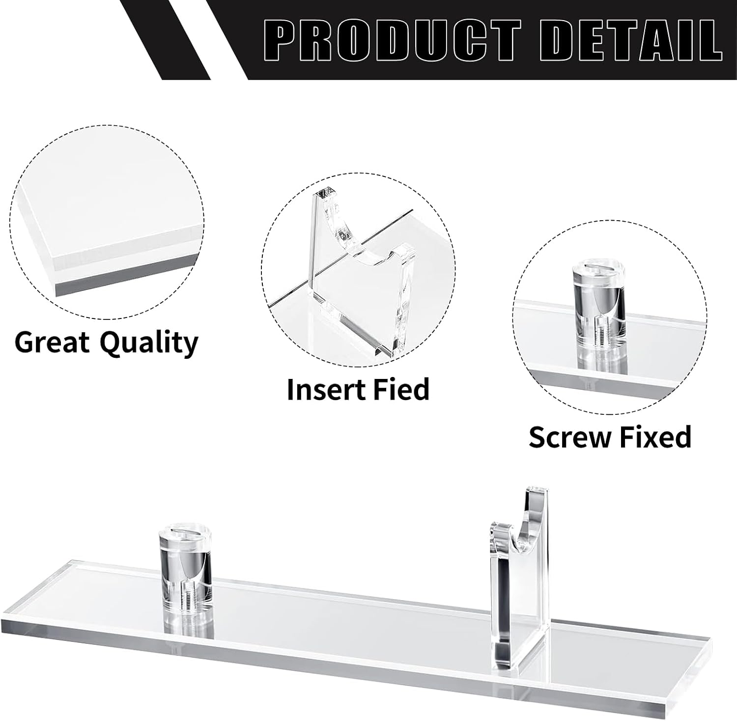 noonebutyou Acrylic Knife Stand Knife Display Stand, Desktop Knife Display Case, Single Knife Holder for Home Decor (Clear Base) image 3