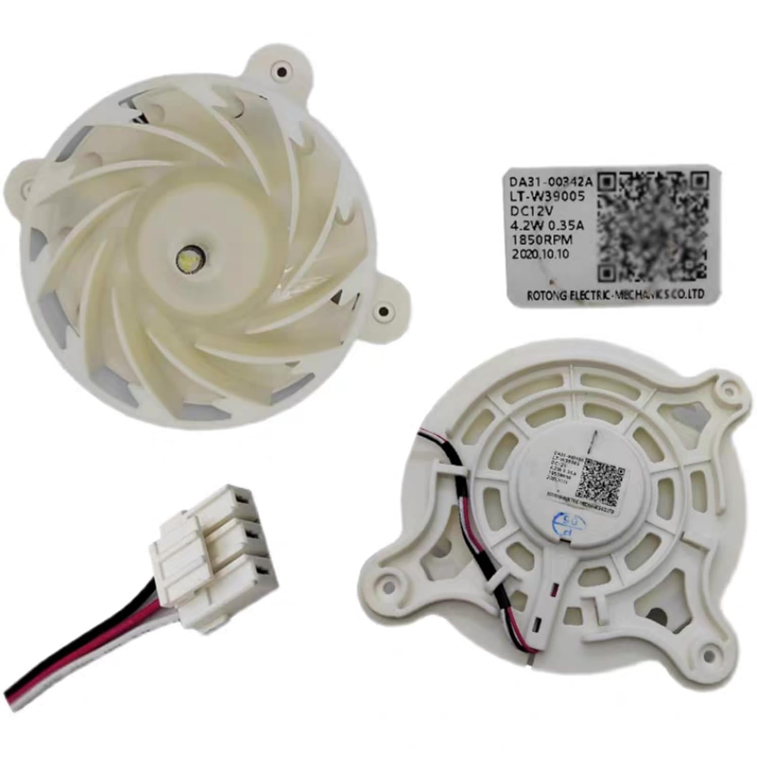 DA31-00342A Refrigerator Evaporator Fan Motor for Samsung Refrigerator Replaces EAP12590899,4982090, ARES2130RA, AP6803165, PS12590899