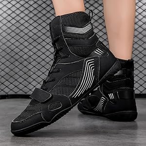 Amazon | [BROHN] ボクシングシューズ メンズ レスリングシューズ ハイ