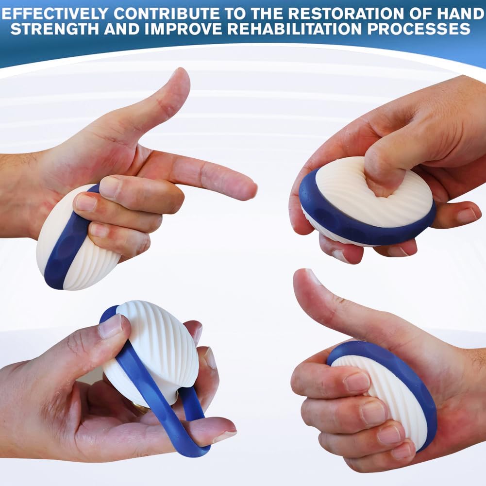 Remedic Ejercitador de manos y dedos – Fortalecedor de agarre con 2 anillos de resistencia y manual de entrenamiento con más de 30 ejercicios – Fortalece los músculos de las manos, articulaciones y