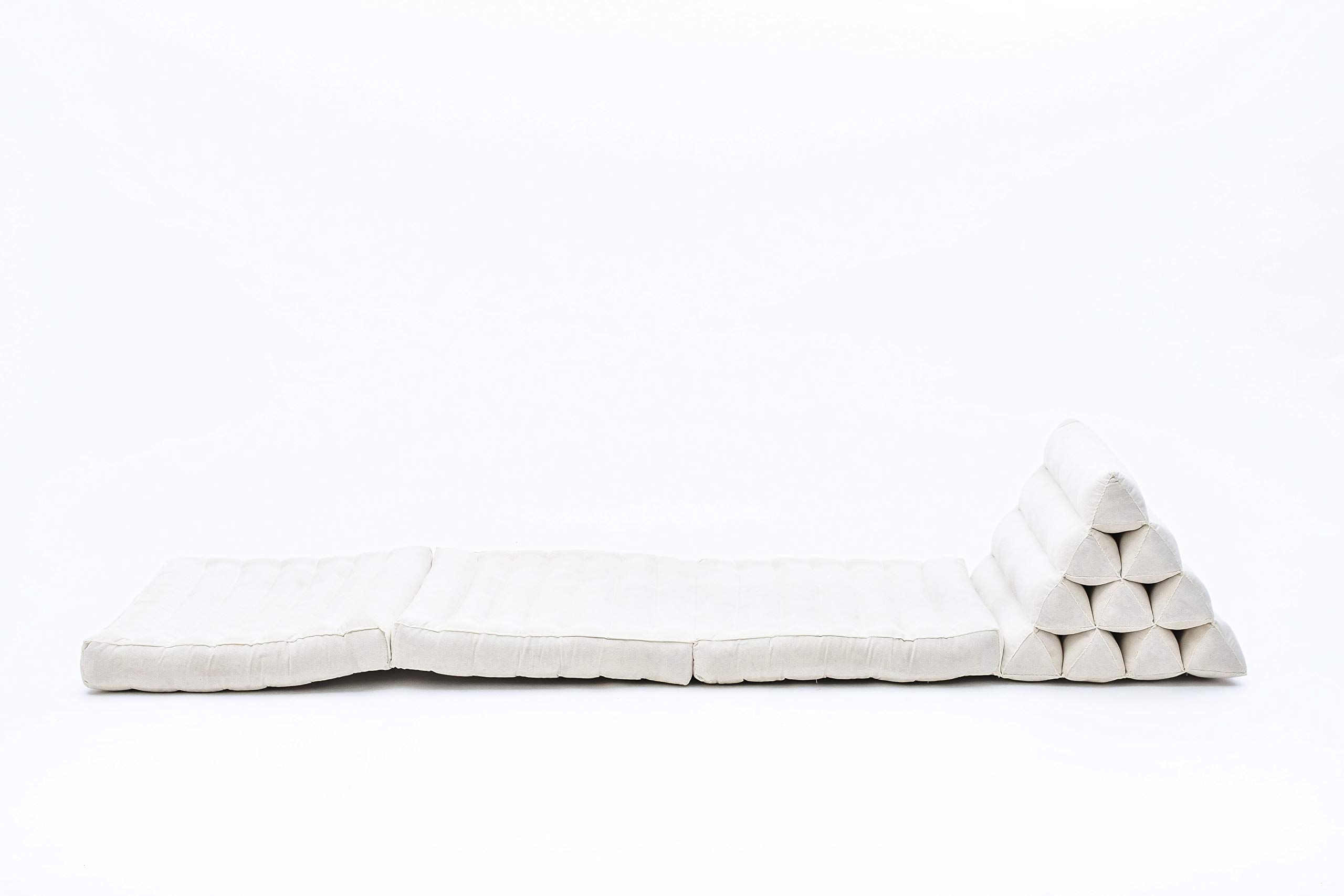 LEEWADEE Coussin Sol Thaï 170 x 53 cm - Kapok Siège Sol Pliable Dossier Lounge