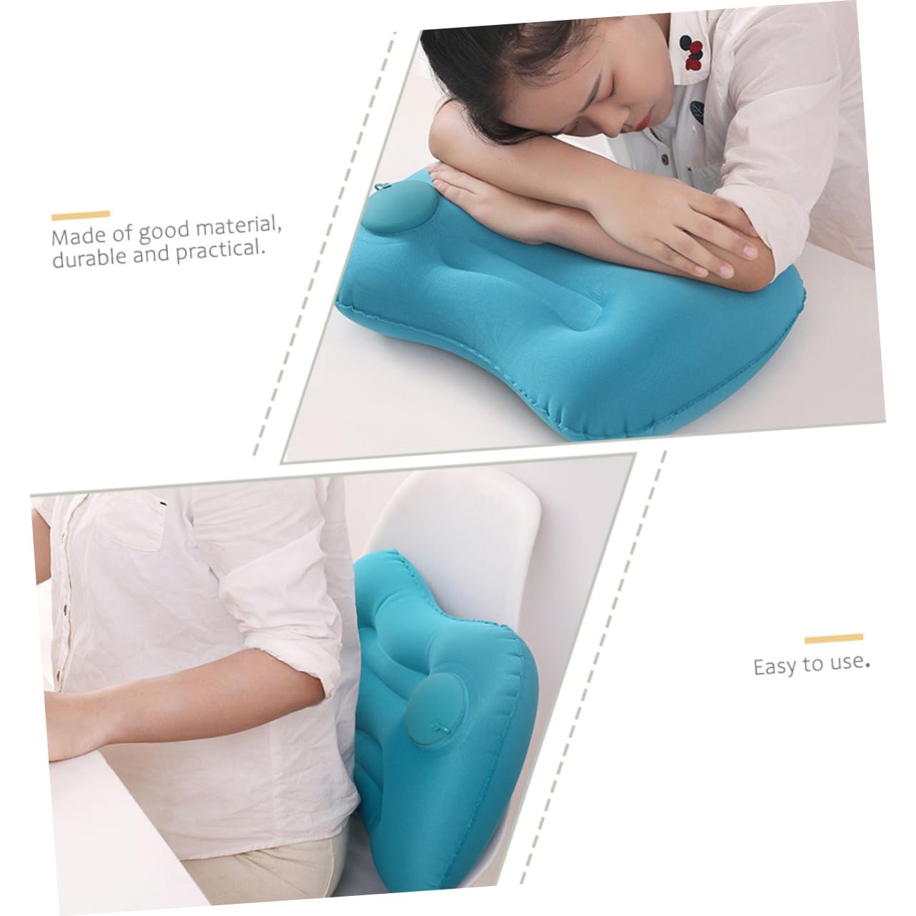 3pièces Coussin De Voyage Gonflable Oreiller Portable pour Camping Et Activités De Plein Pratique Et Confortable Pliable Et Facile à Transporter Couleur Vert