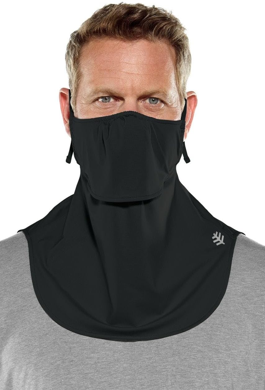 UPF 50+ Unisex Crestone UV Face Mask, Sleek Grey, Small/Medium, Solid - Sun Protective, Black, 1 Count (Pack of 1)