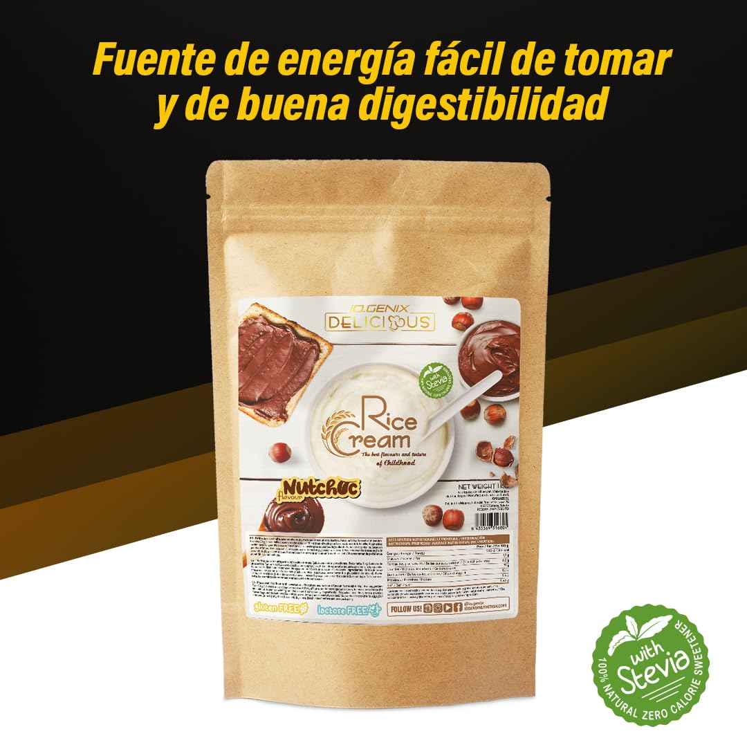 iO.GENIX - Crema de Arroz | 1 kg | Harina de Arroz Precocida | Fuente de Energia | Buena Digestibilidad (Nutchoc) — view 3