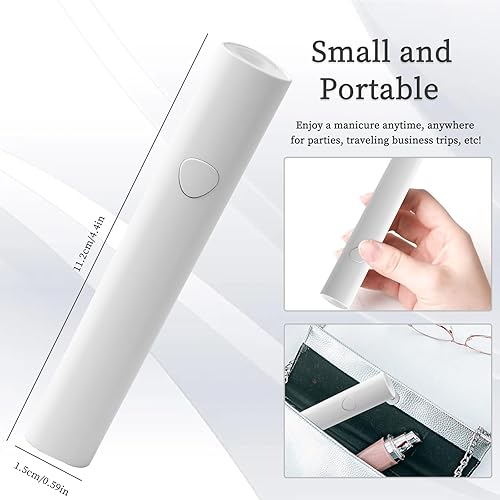 Miniatura 6 de Luz UV para uñas de gel, lámpara UV de mano para uñas de gel, lámpara LED de uñas mini portátil inalámbrica recargable, lámpara de curación flash