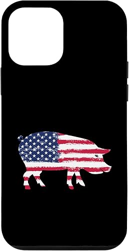 iPhone 12 mini Pig Lovers American Flag 4th of July Patriotic Pig Farmer Case