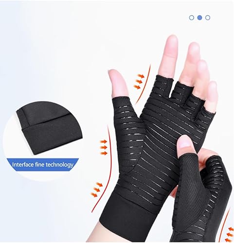 Miniatura 5 de Guantes de compresión de medio dedo al aire libre, guantes de ciclismo para hombres y mujeres