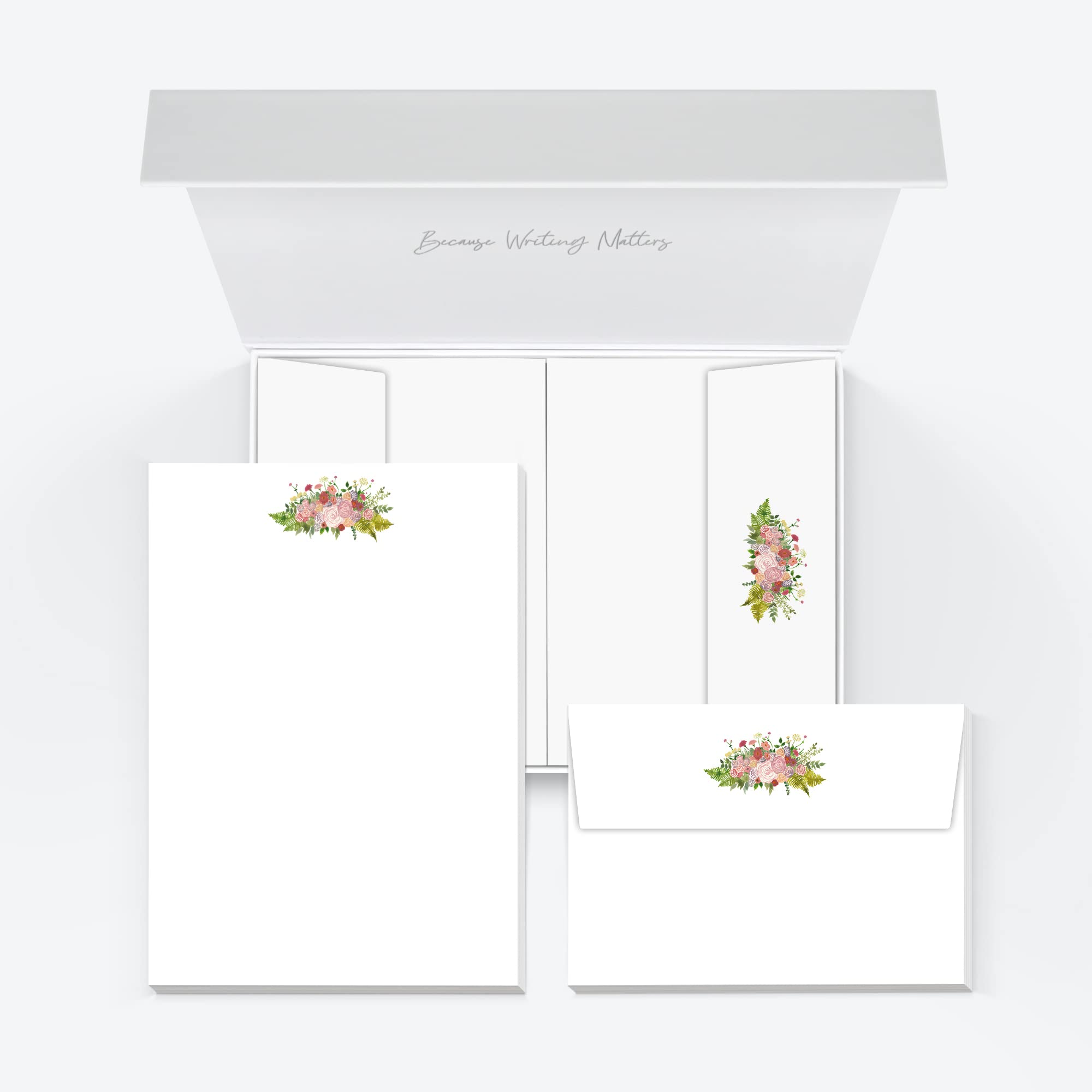 Me Loovely Bouquet Letter Writing Paper and Envelopes Set Stationery Letters Writing Supplies for School Home & Office | (A5 Size, Pack of 20) โ image 1