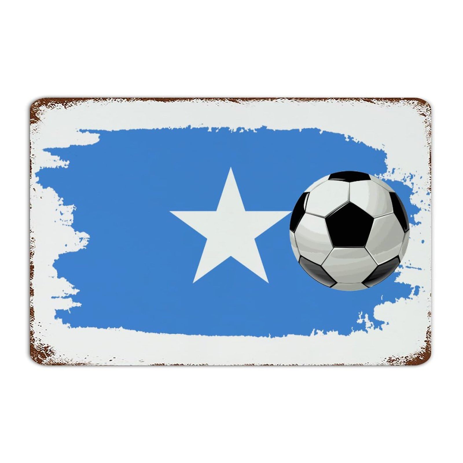Panneau en métal football Somalie en aluminium brillant pour porte d'entrée
