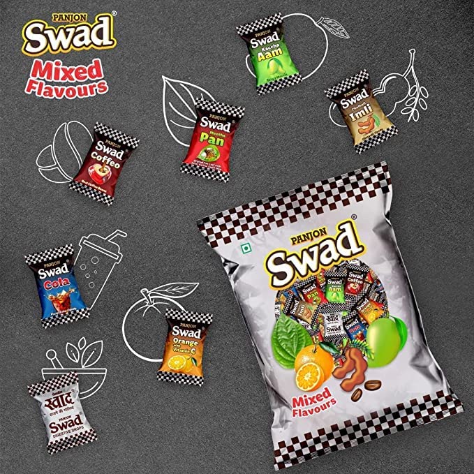 Image of Swad Assorted Chocolate Candy Packs (Original 25X1Pkt & Mixed 25X1Pkt (Pack Of 2, 270 Gram)