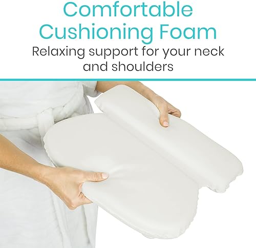 Miniatura 2 de Xtra-Comfort Almohada de baño de spa antideslizante, grande, gruesa, suave, impermeable, relajante, se adapta a tinas curvas o rectas y bañeras,