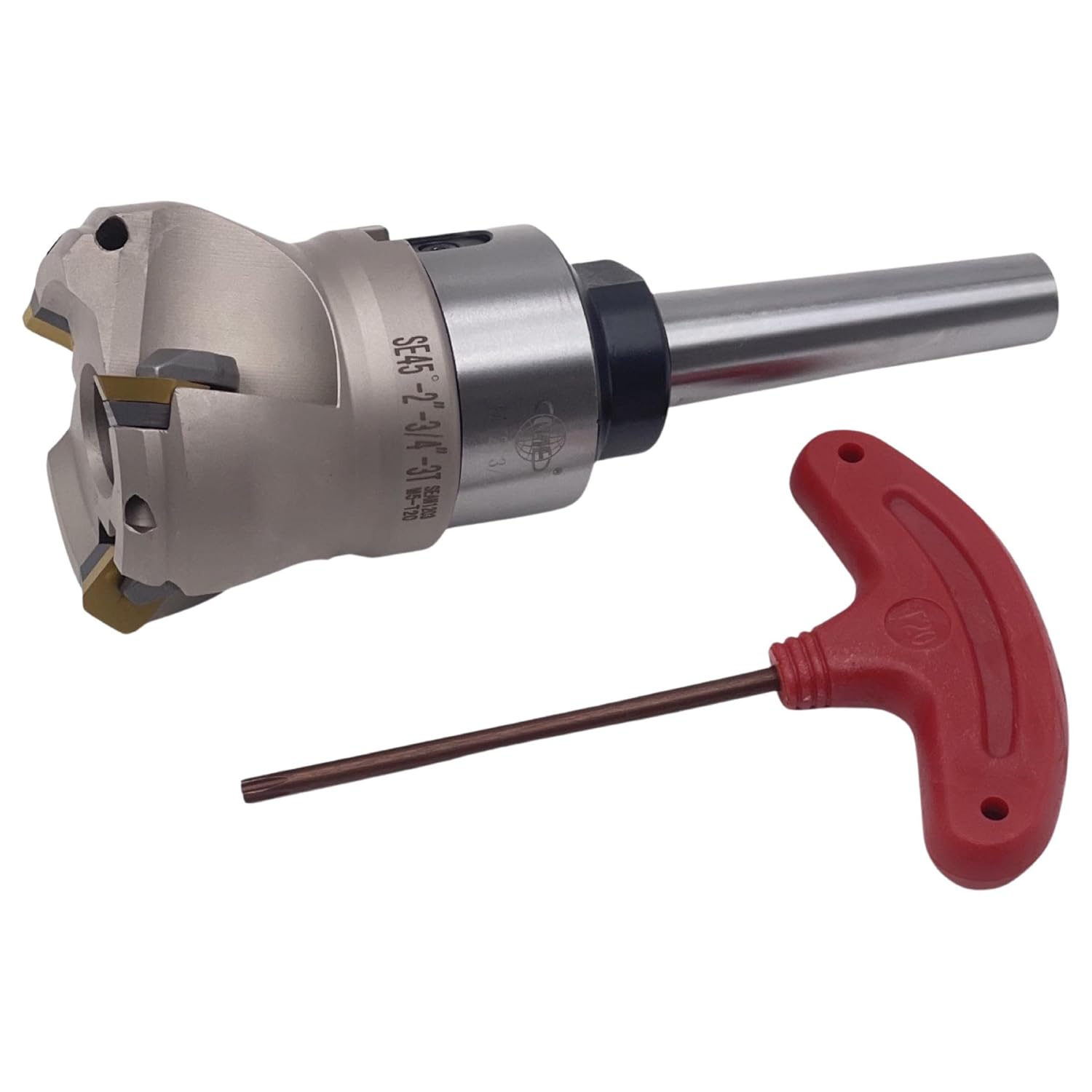 CME 2 45° Indexable Face Mill w/ MT2 Arbor, SEAN42 Inserts Included, 3 Flutes