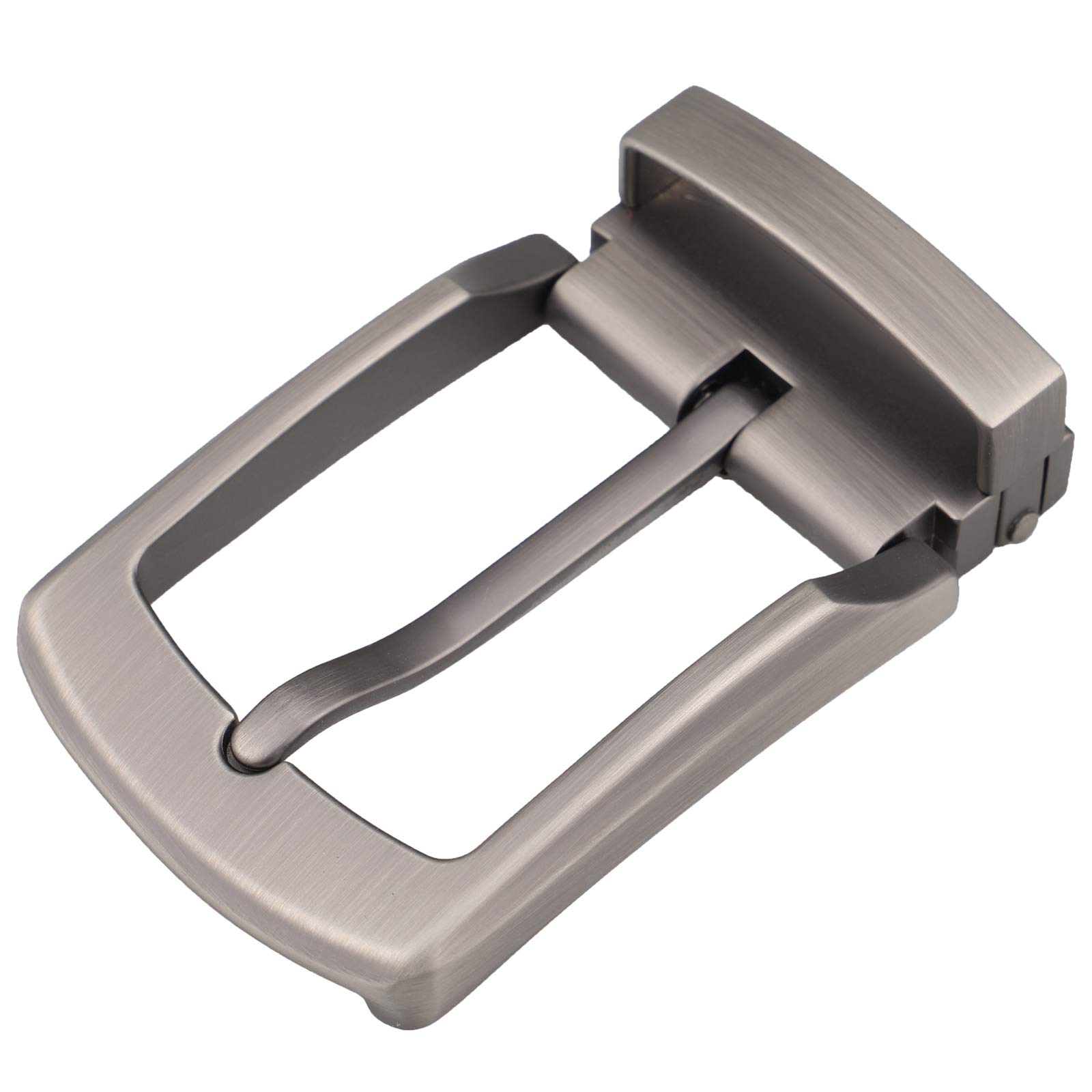 McFanBe 1.37 Inches (32-35mm) Alloy Belt Buckle Single Prong Square Replacement Buckle (Grey04)