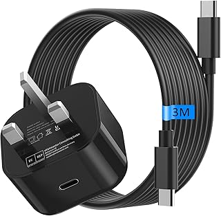 25W USB C Plug for Samsung Fast Charger Plug and Cable 3M, Super Fast Charger for Samsung Galaxy S23 Ultra/S23+/S22+/S22 Ultra/S21/S20/A13/A53, USB C Fast Charger Type C Plug for Samsung Phone Charger